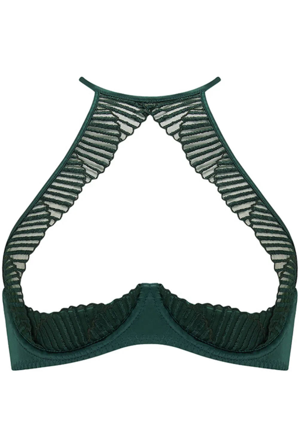 Athena Quarter Cup Bra Green. Size S (UK 8-10)