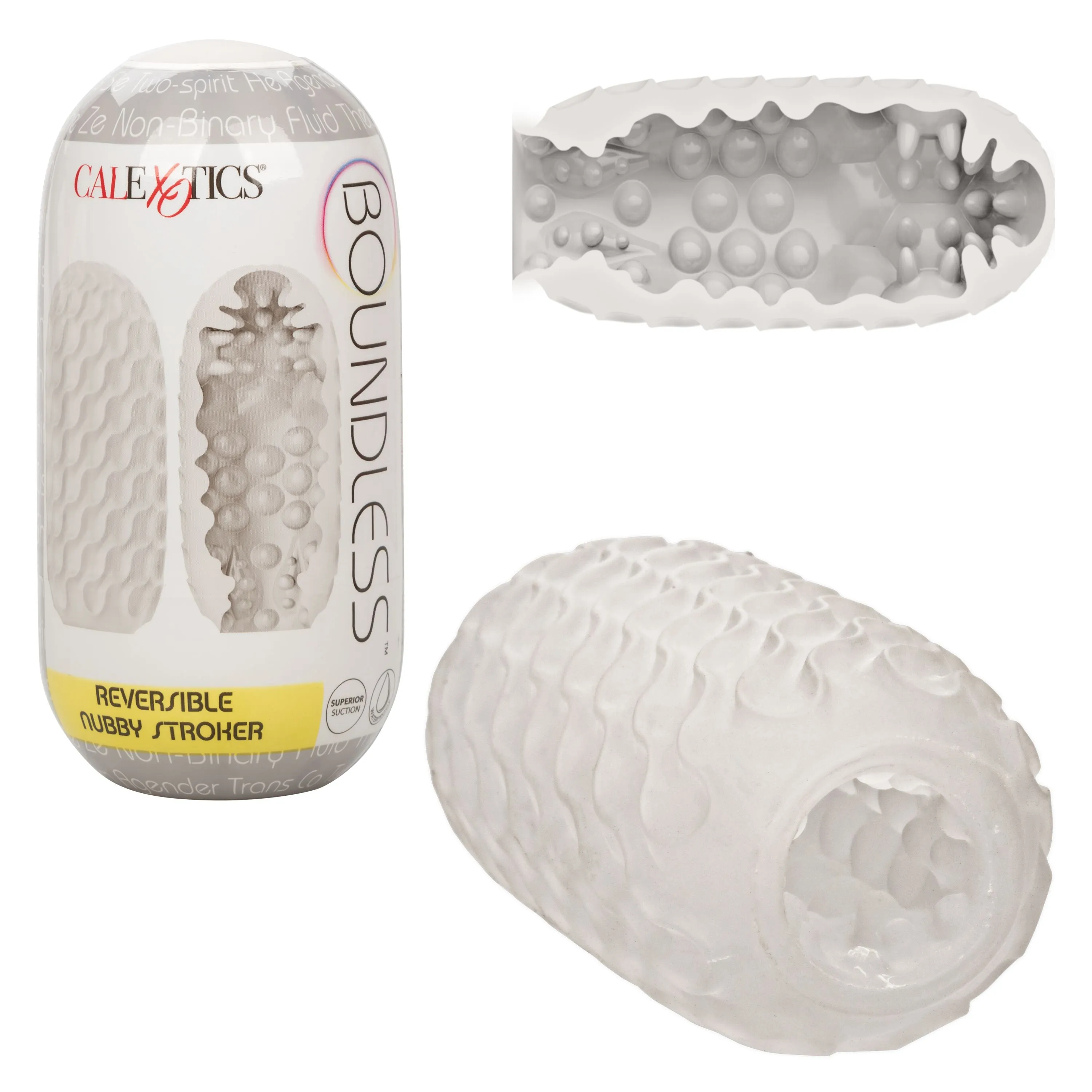 Boundless Reversible Nubby Stroker - White