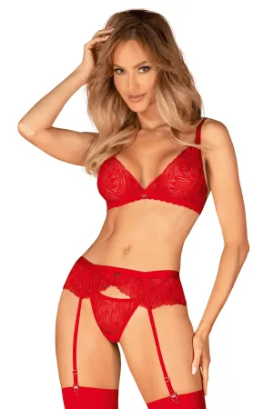 Chilisa Bra. Thong & Suspender