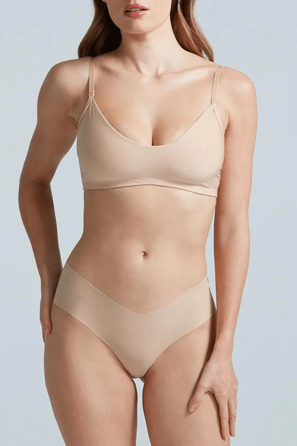 Classic Solid Girl Short Beige