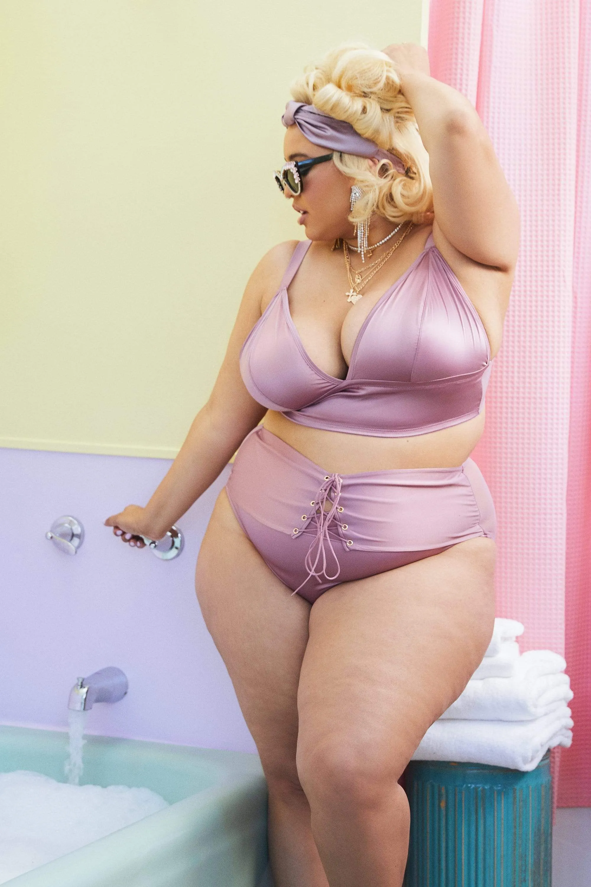 Eagan Blush Satin Bralette