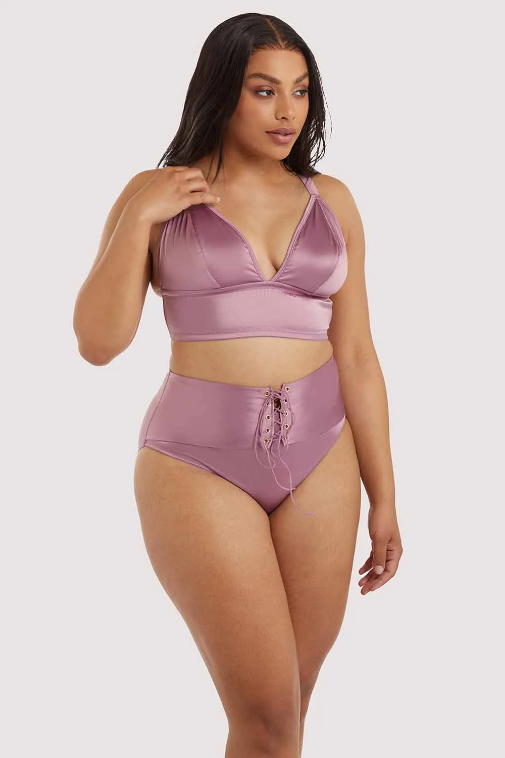 Eagan Blush Satin Bralette