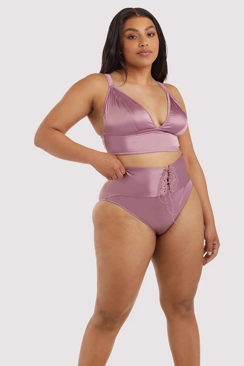 Eagan Blush Satin Bralette