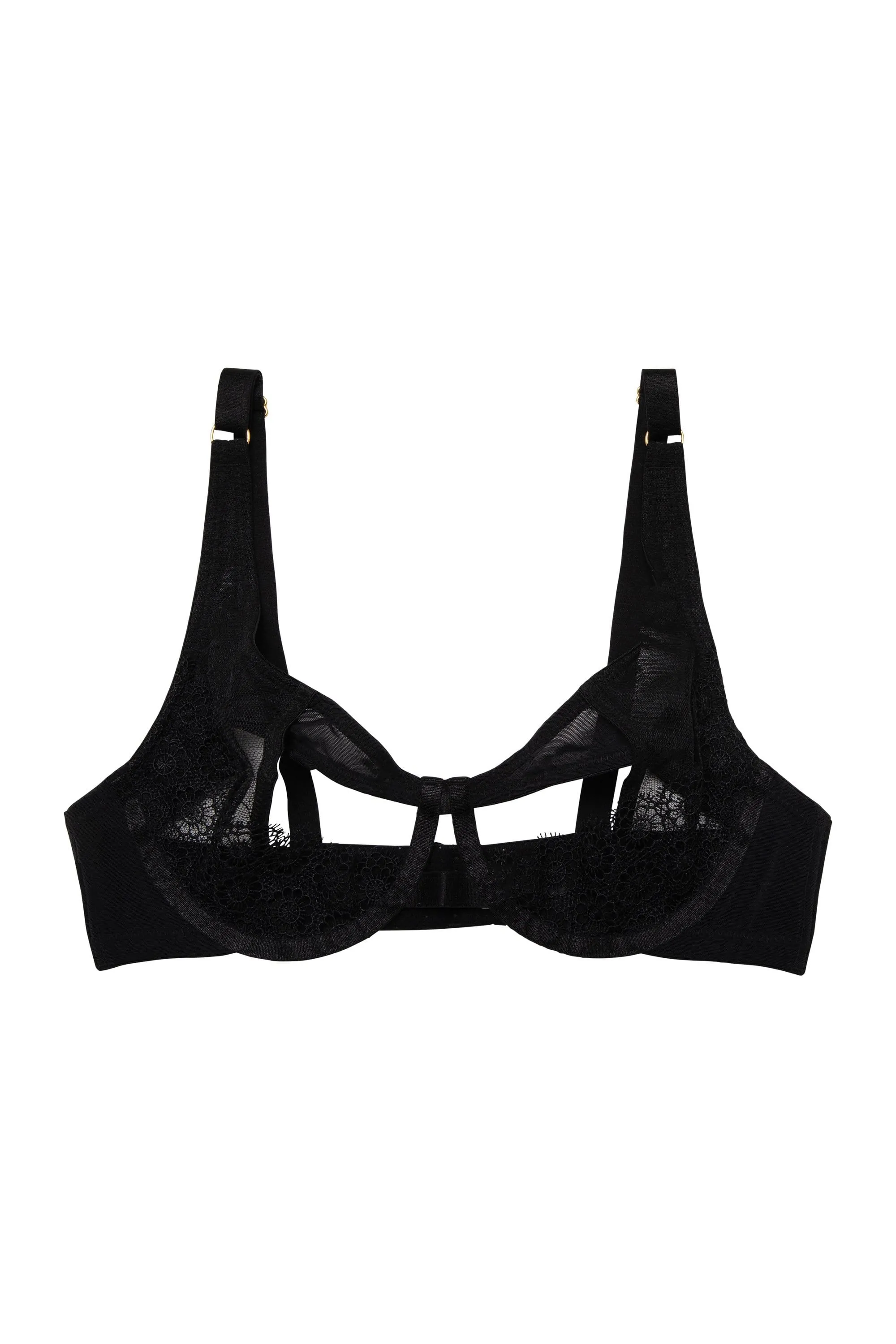 Elva Black High Apex Bra