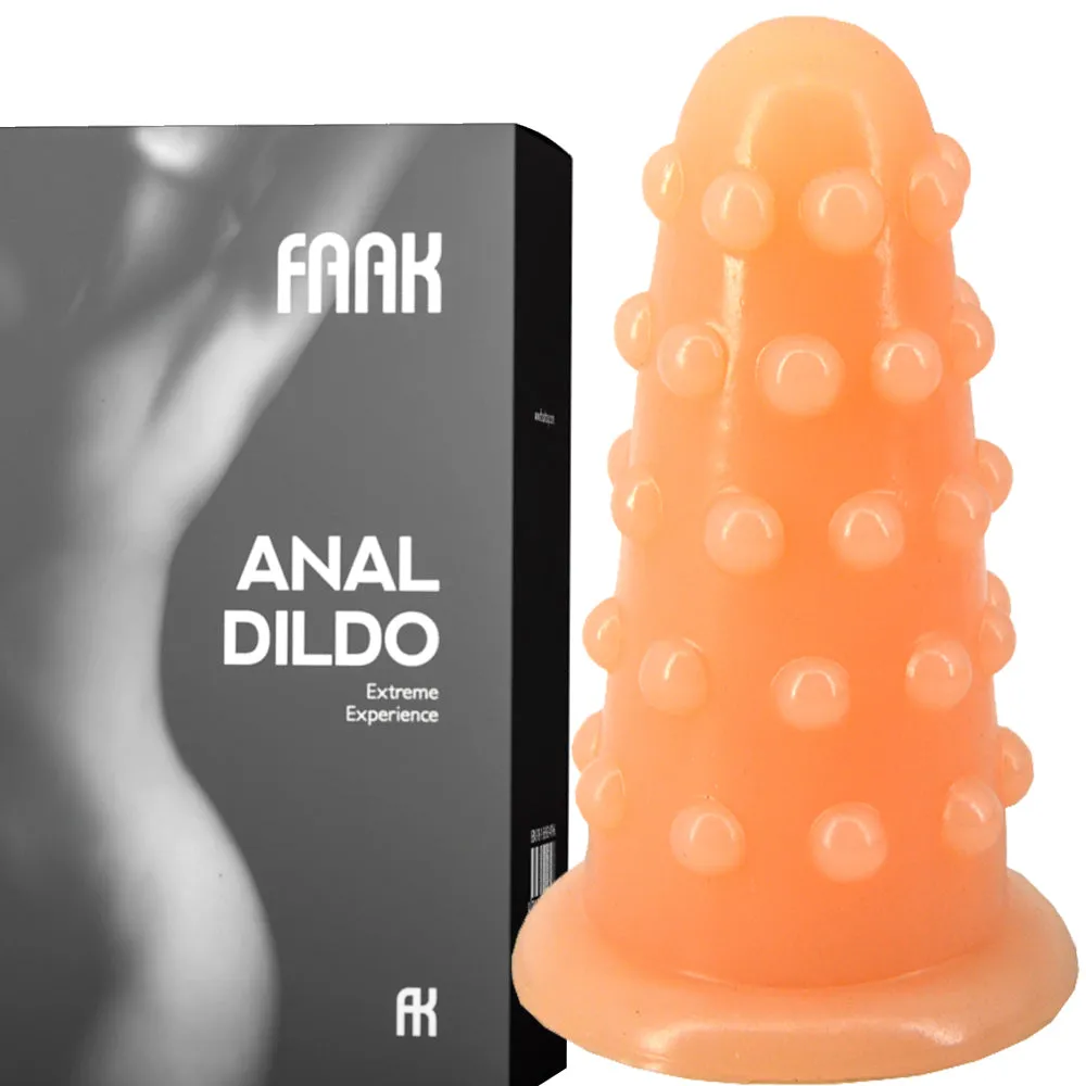 FAAK-74 Huge Thick Dotted Anal Dildo Plug Flesh