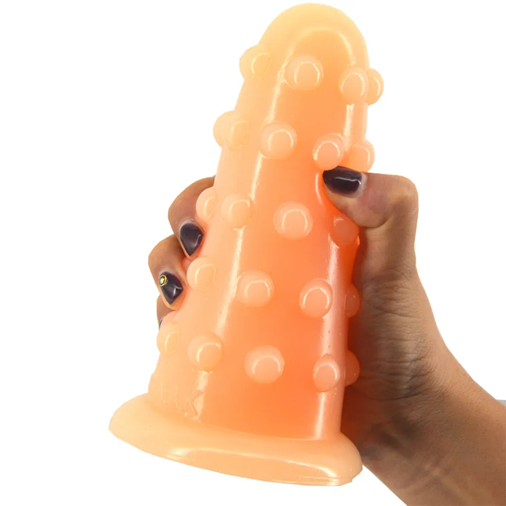 FAAK-74 Huge Thick Dotted Anal Dildo Plug Flesh