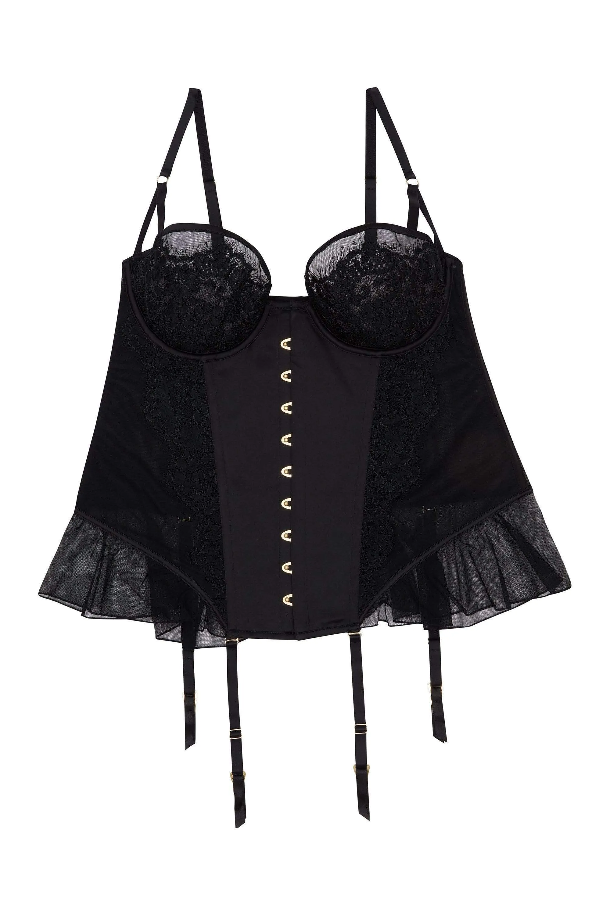 Felicity Hayward Anna Lace and Mesh Basque curve