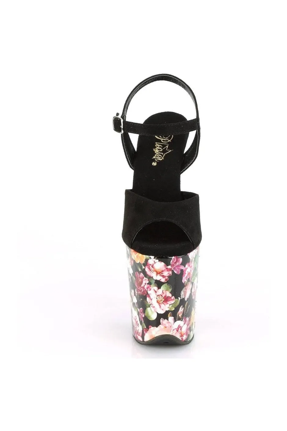 FLAMINGO-809WR Exotic Sandal | Black Faux Leather