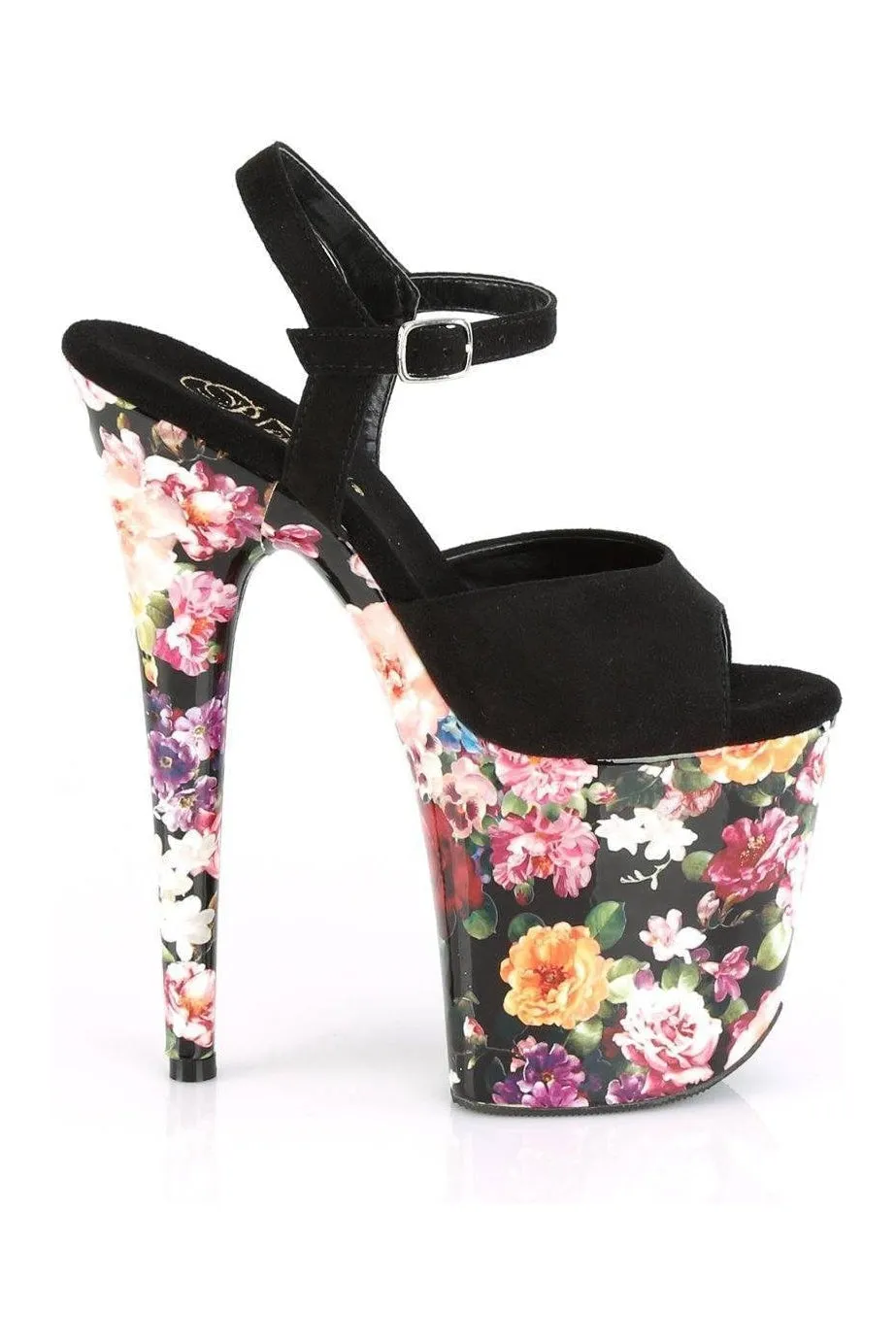 FLAMINGO-809WR Exotic Sandal | Black Faux Leather