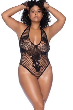 Floral Fishnet Bodysuit