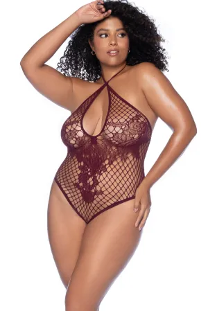 Floral Fishnet Bodysuit