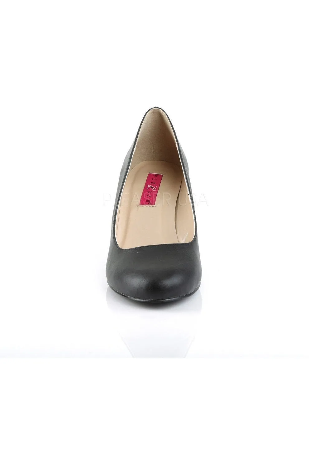 KIMBERLY-08 Wedge  | Black Faux Leather