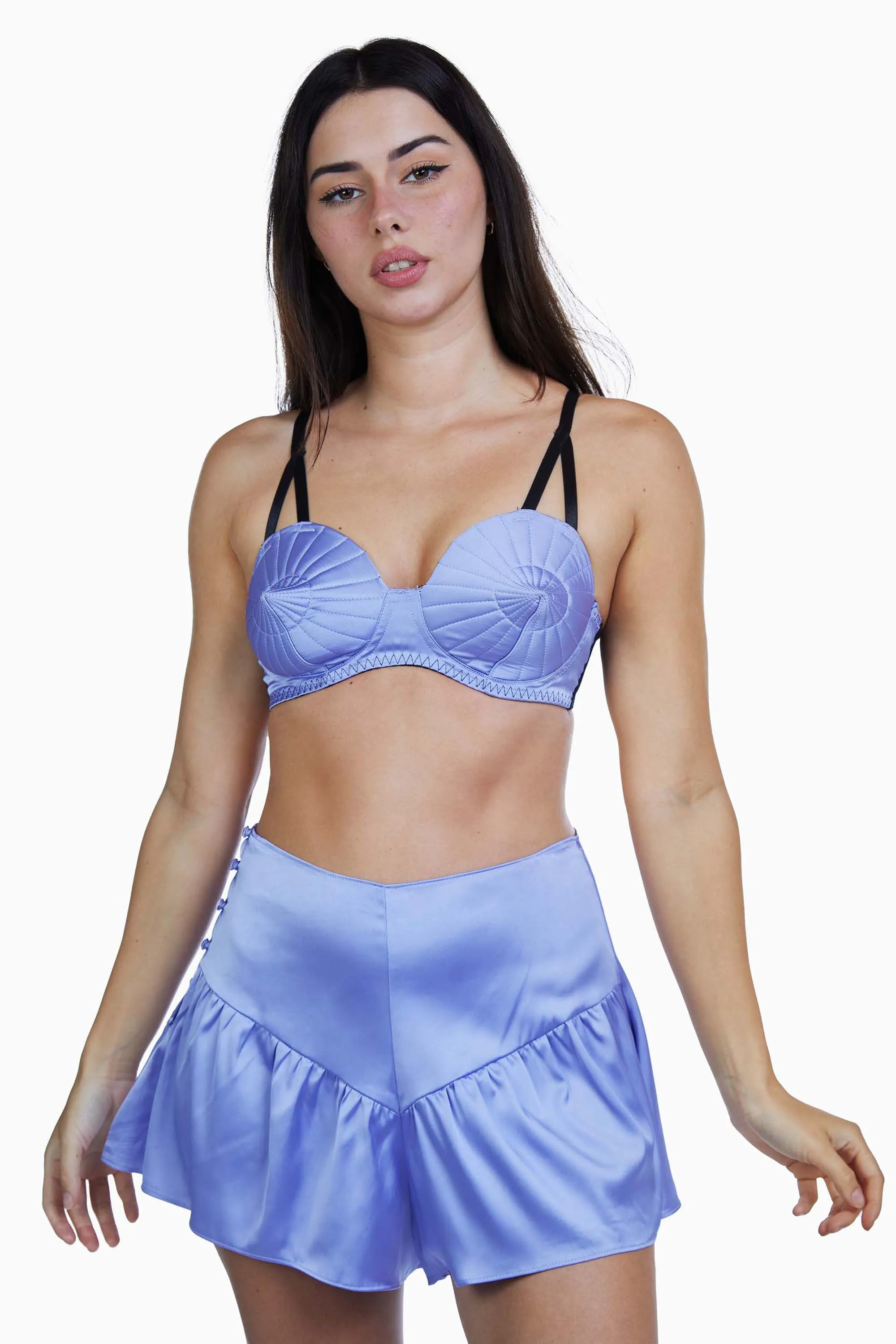 Lilac Retro Futuristic Bullet Bra