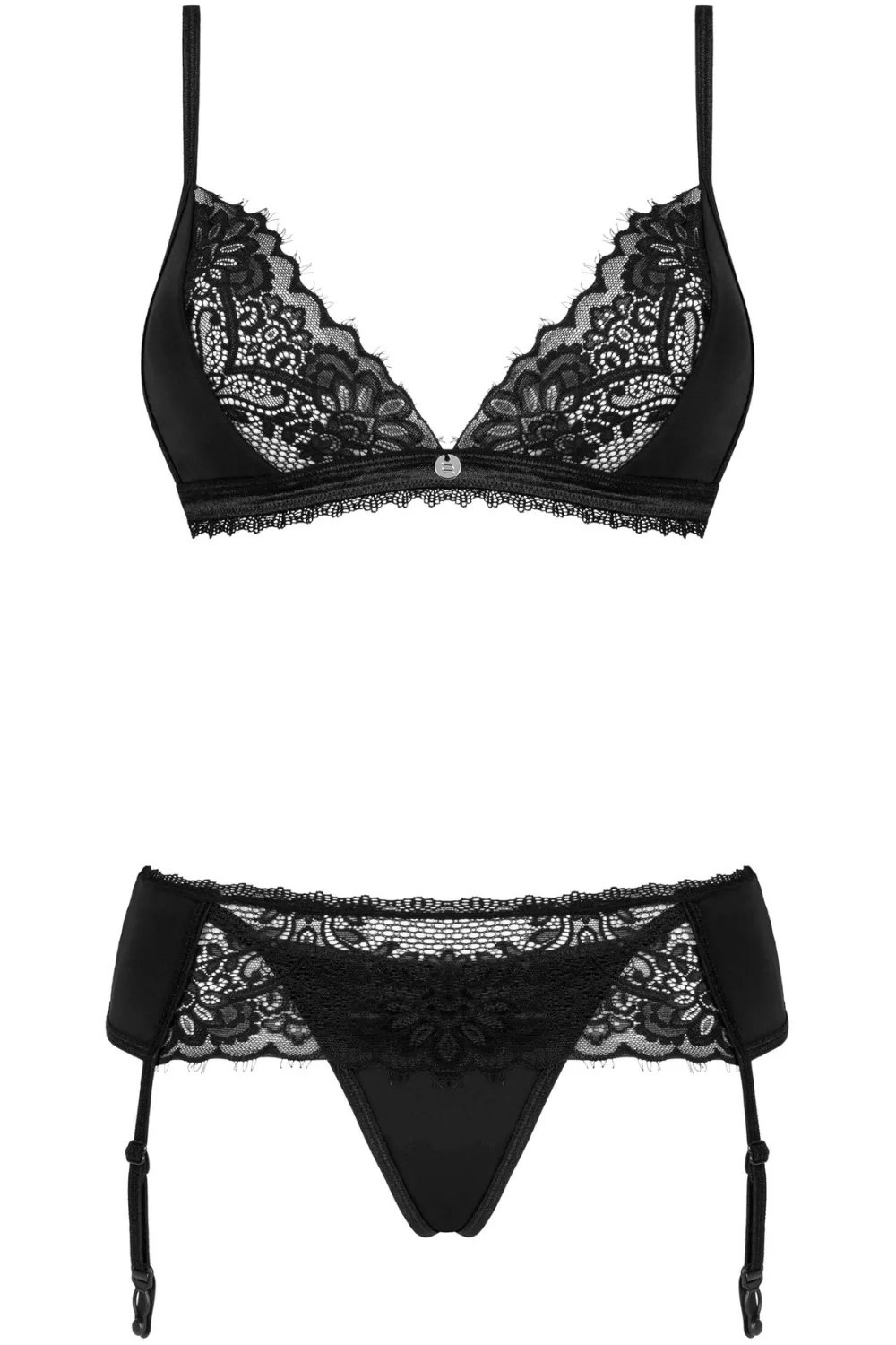 Maderris Bra. Thong & Suspender