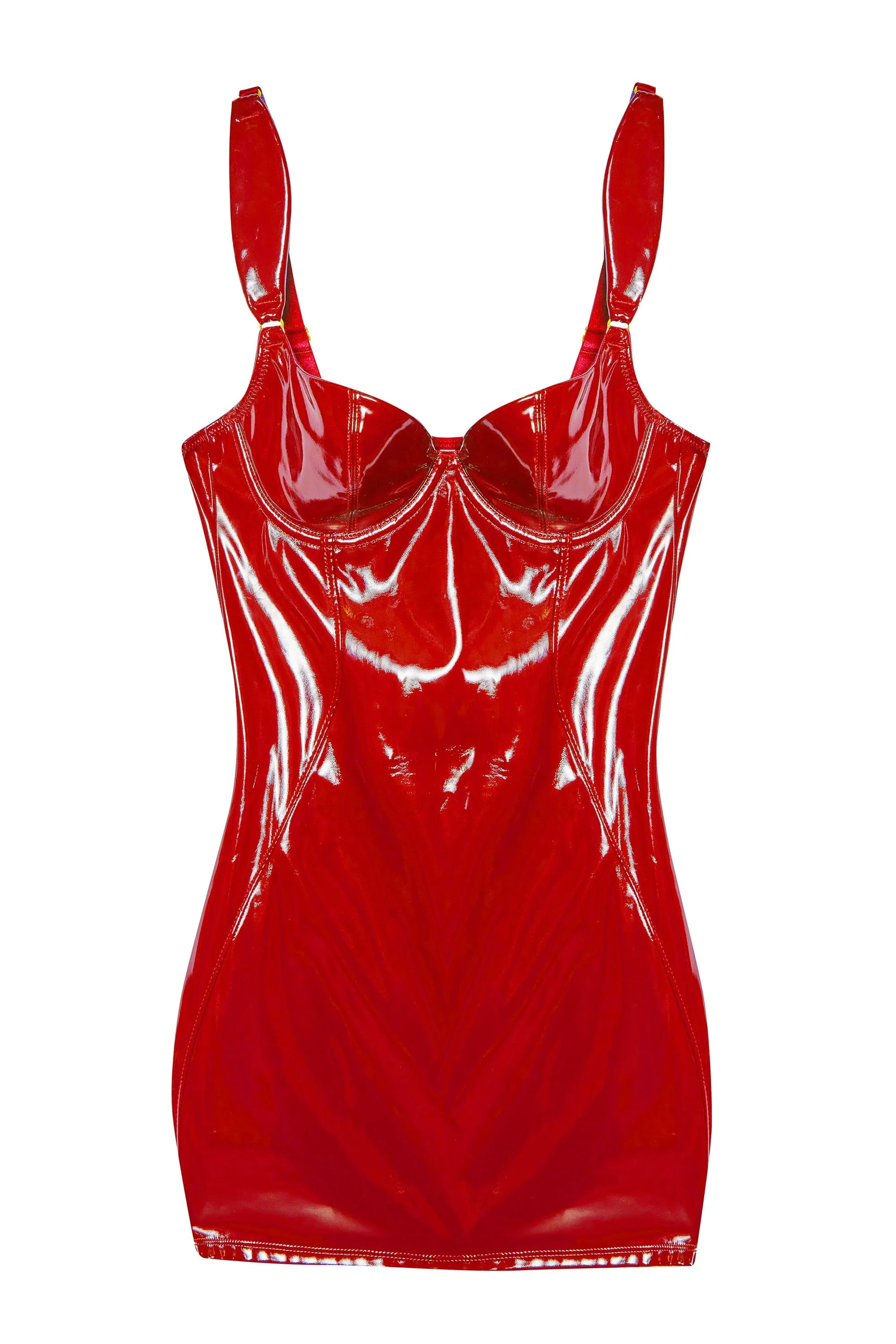 Maxine Red PVC Wired Dress