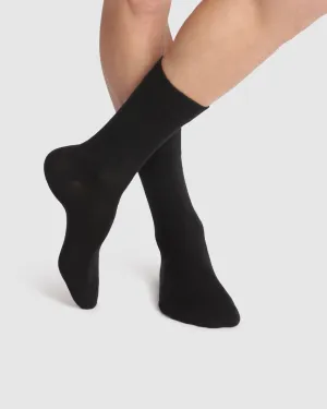 Men's black wool socks