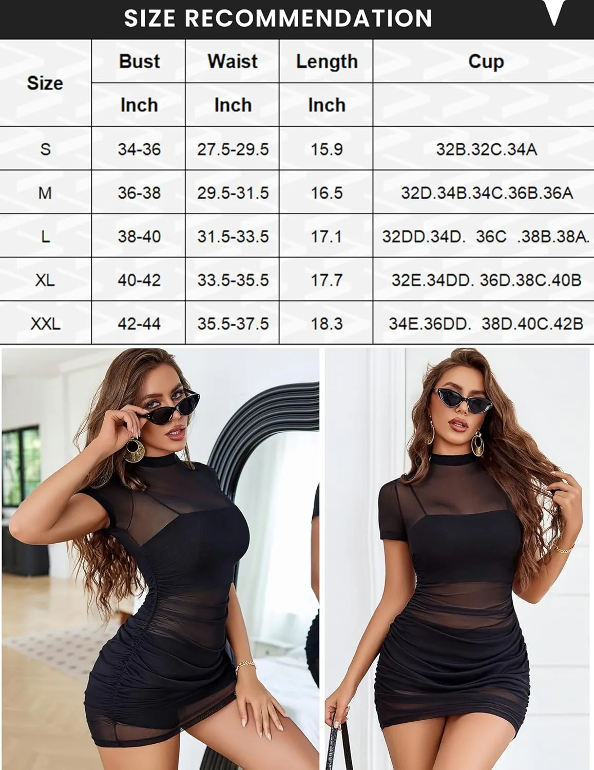Mesh Dress Bodycon Mini Dress (DE Only)