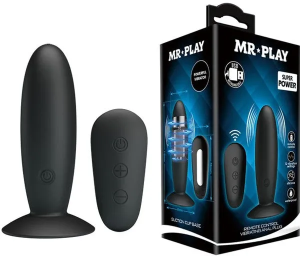 MR Play Remote Control Vibrating Anal Plug Prostate Massager Butt Sex Toy