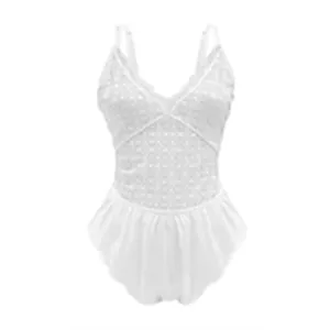 NEELY LACE ROMPER 1X WHITE