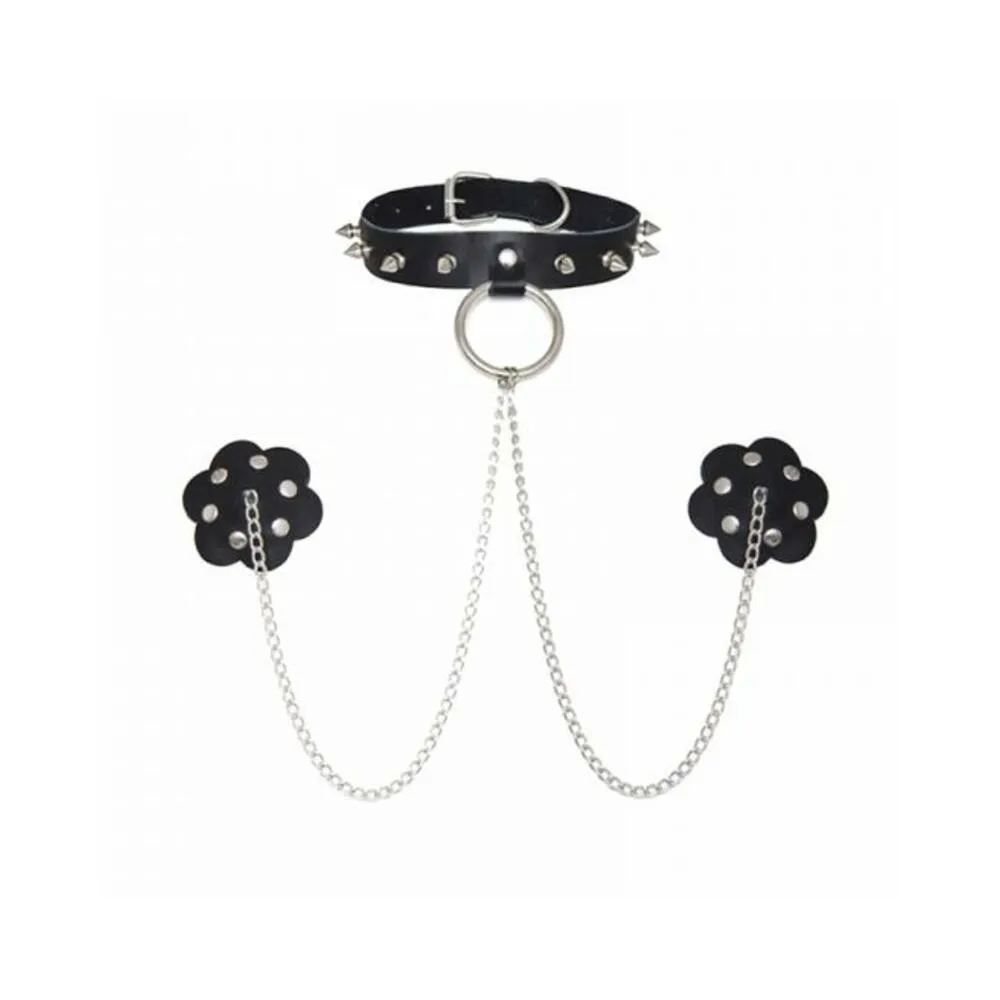 Neva Nude Pasty With Collar And Chain