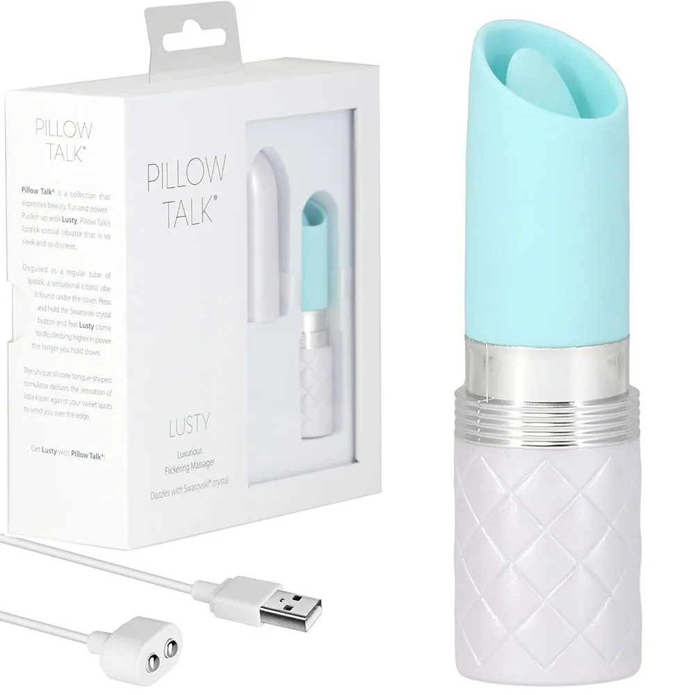 Pillow Talk Lusty Flickering Massager Teal