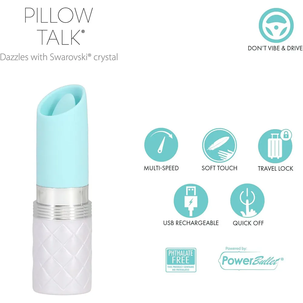 Pillow Talk Lusty Flickering Massager Teal