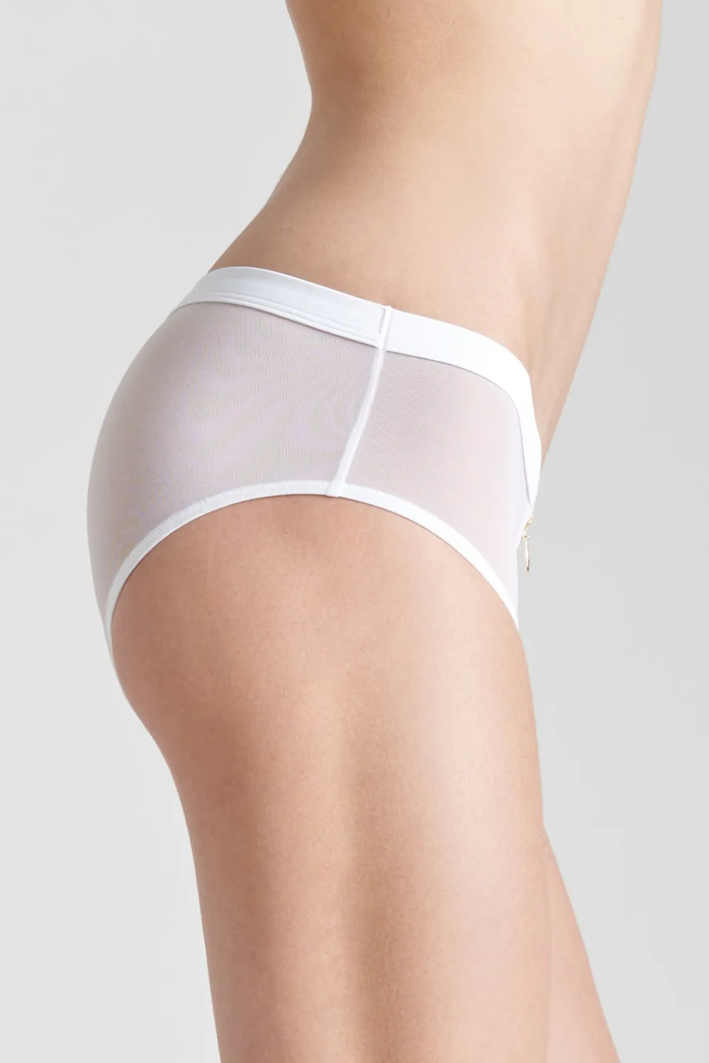 Pure Tentation Shorty With Zip White. Size XL (UK 12-14)
