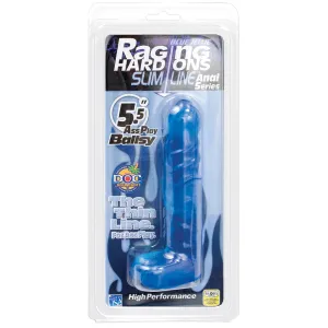 Raging Hard Ons Slimline 5.5' Ballsy - Blue Jelly