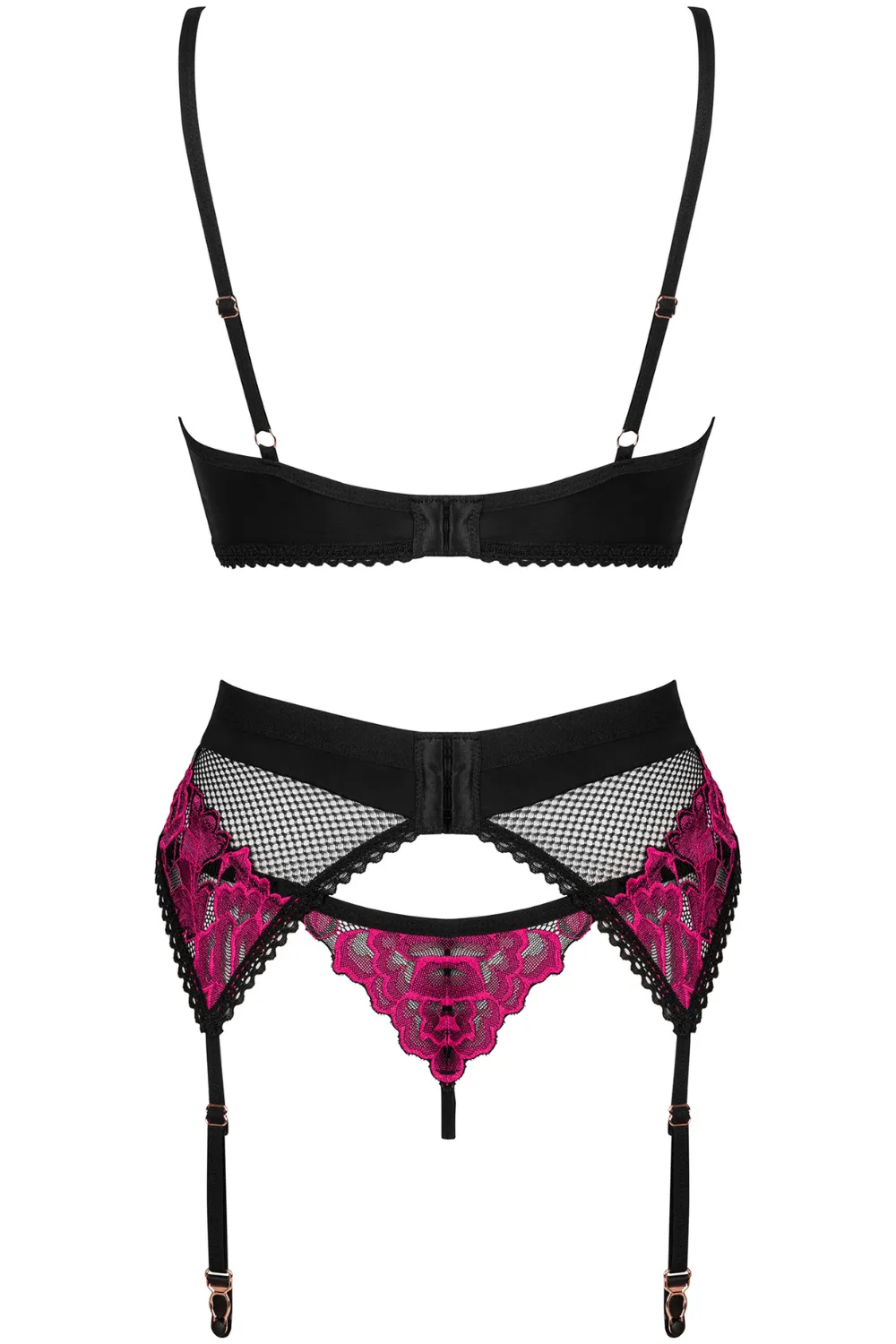 Rosenty Bra. Thong & Suspender