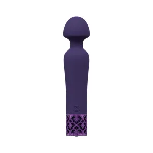 Royal Gems Scepter Silicone Rechargeable Vibrator Purple