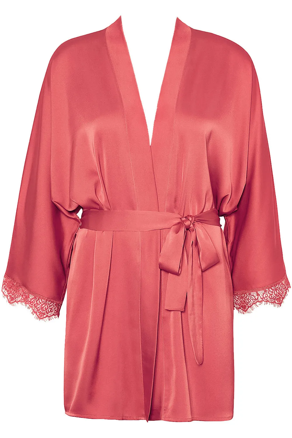 Satin Secrets Kimono in Quartz Pink