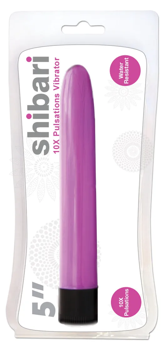 Shibari 10X Pulsations Vibrator 5in Purple