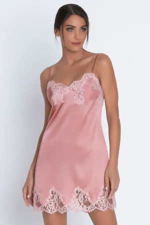 Splendeur Soie Silk Night Dress in Rose. Size L (UK 14)
