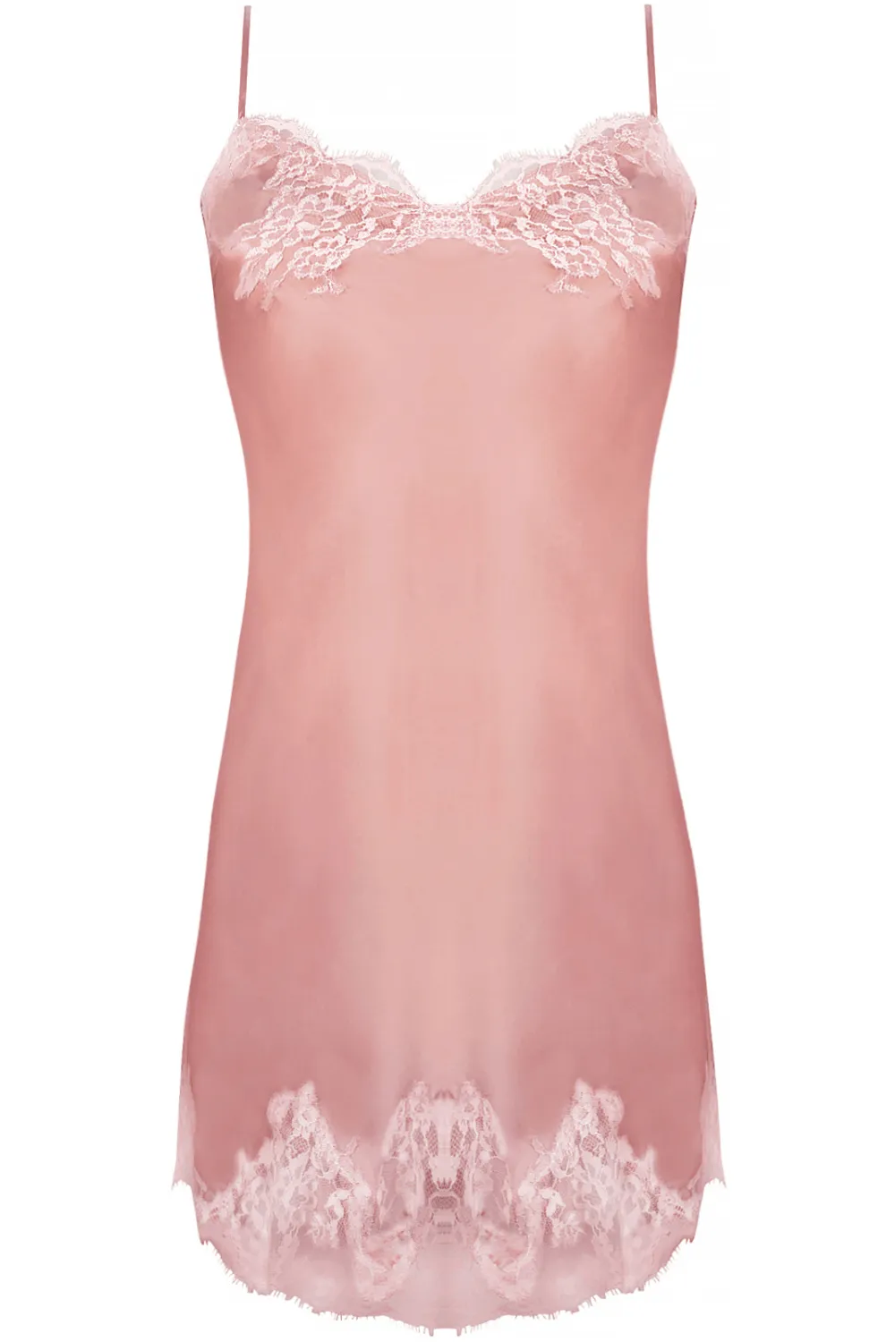 Splendeur Soie Silk Night Dress in Rose. Size L (UK 14)