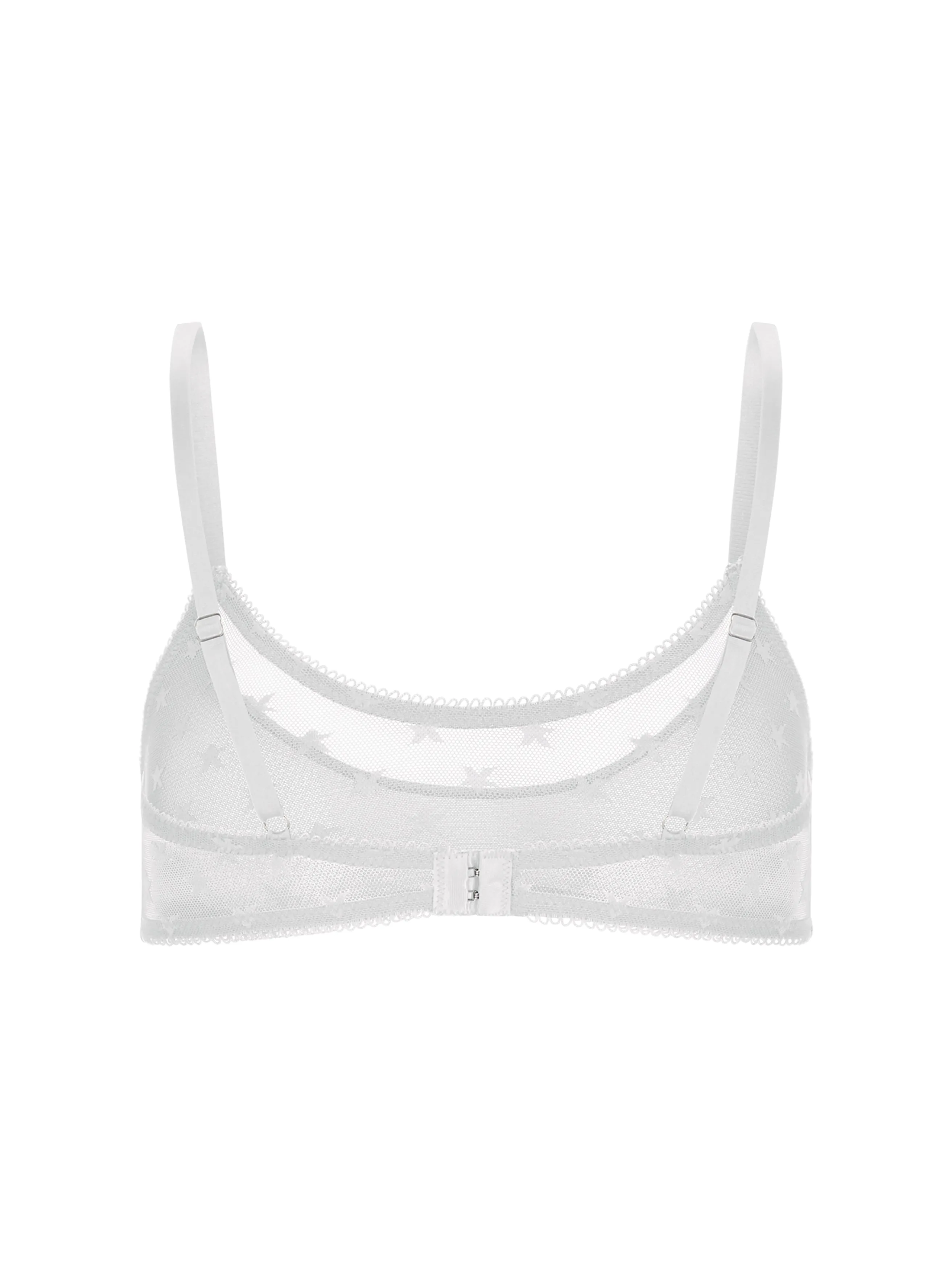 Star Lace Bralette- White