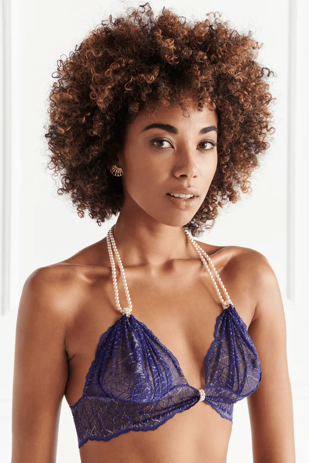 Sydney Pearl Bra Blue. Size XL