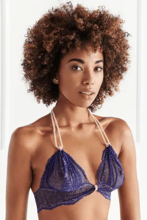 Sydney Pearl Bra Blue. Size XL