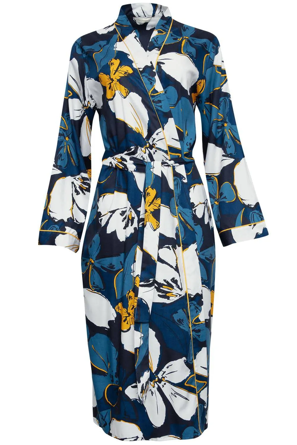 Verity Floral Print Long Dressing Gown. Size UK 8