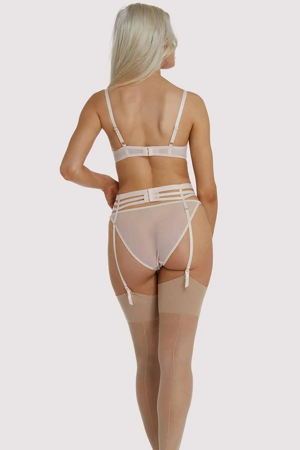 Virginia Peach Guipure Suspender