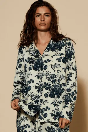 Wilda Long Sleeve Pyjama Shirt Black